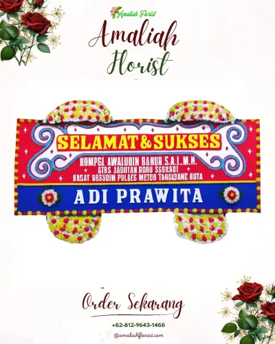 Karangan Bunga Ucapan Selamat di Sliyeg